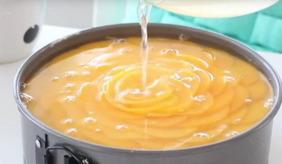 чизкейк с персиками