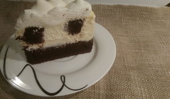 чизкейк с шоколадным бисквитом