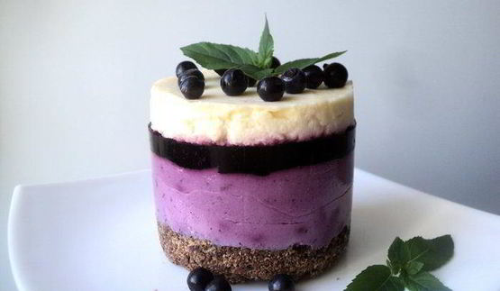 мини-чизкейки с черникой