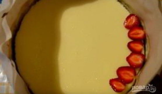 творожный чизкейк с клубникой