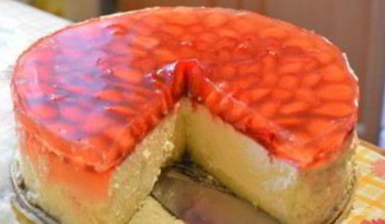 творожный чизкейк с клубникой