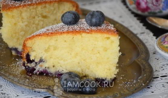 йогуртовый кекс с черникой