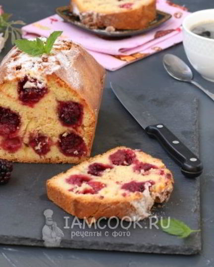 Рецепт кекса с ежевикой