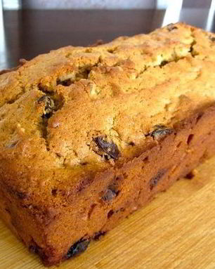 Кекс с изюмом и грецкими орехами