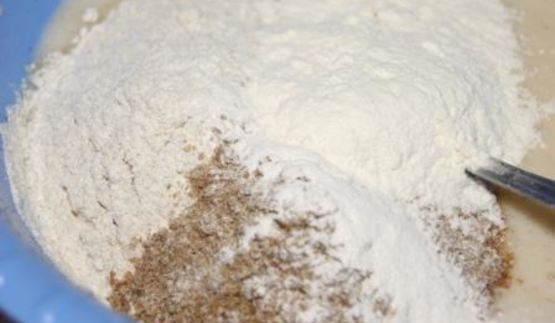 кекс с яблоком на основе трех видов муки