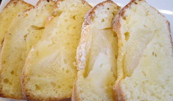 кекс сметанный с грушами