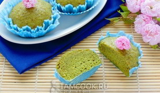 кексы с зеленым чаем