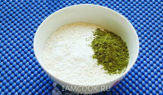 кексы с зеленым чаем