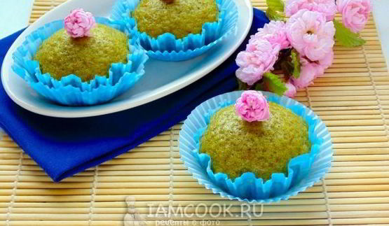 кексы с зеленым чаем