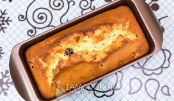 лимонный кекс с черносливом