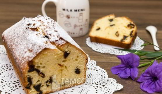 лимонный кекс с черносливом