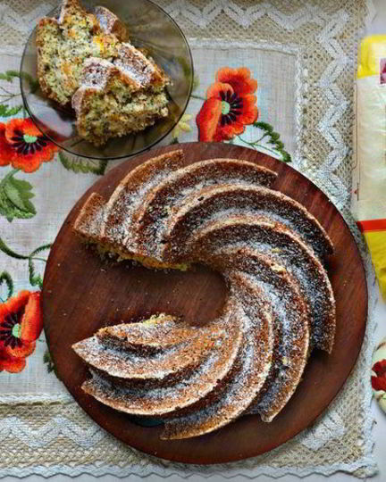 Рецепт макового кекса на манке с ароматом апельсина