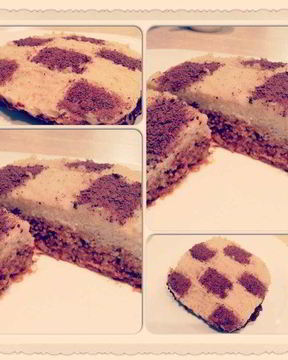 Шахматный кекс по сыроеду