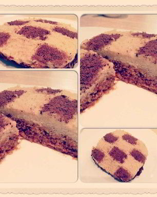 Шахматный кекс по сыроеду