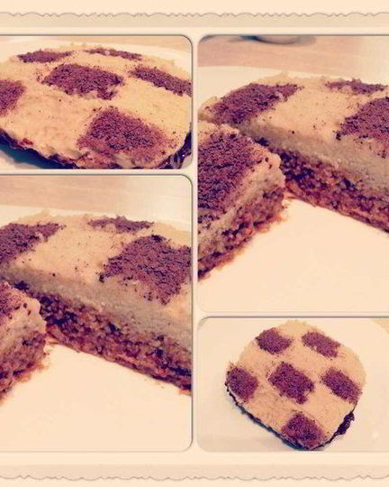 Рецепт шахматного кекса по сыроеду