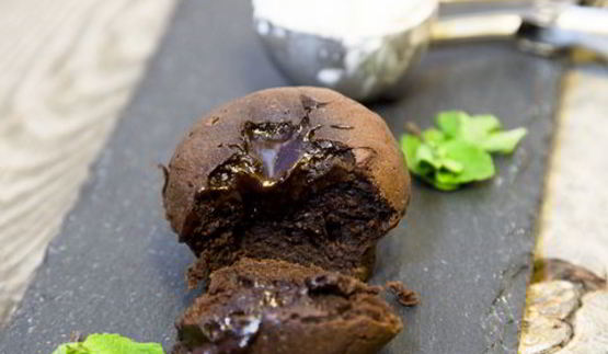 шоколадный фондан