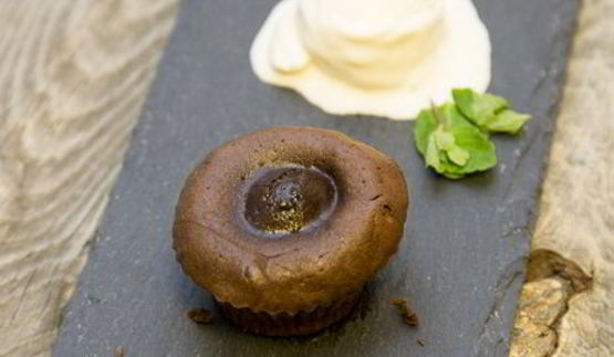 шоколадный фондан