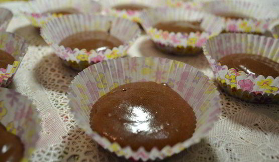 шоколадные кексы с начинкой из белого шоколада