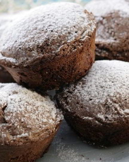 Рецепт шоколадных кексов с вишней