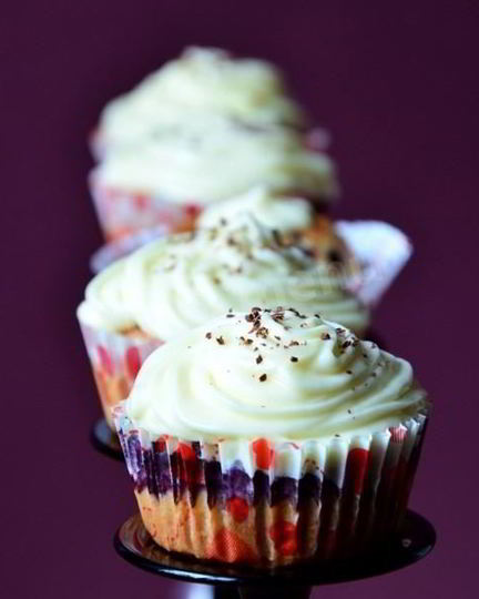 Рецепт сметанных кексов с черникой