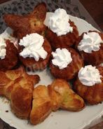 Творожные кексы с грушей