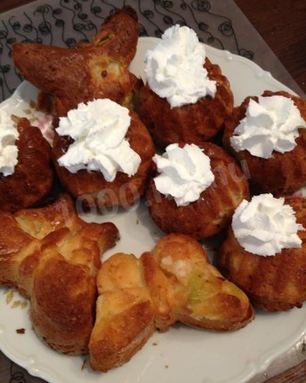 Творожные кексы с грушей