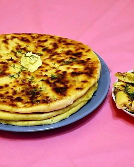 Рецепт хачапури с творогом на сковороде