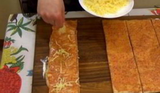 хлеб гармошка на пиве с сыром