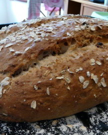 Рецепт овсяного хлеба с орехами и фруктами