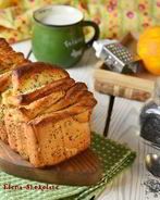 Сладкий хлеб-гармошка со сливочным сыром и маком