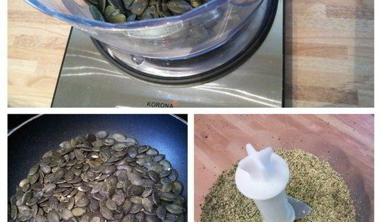 смешанный хлеб с тыквенными семечками и бальзамическим уксусом