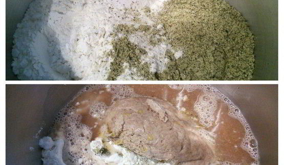 смешанный хлеб с тыквенными семечками и бальзамическим уксусом