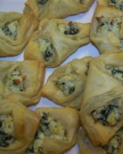 Рецепт конвертиков с артишоками и шпинатом