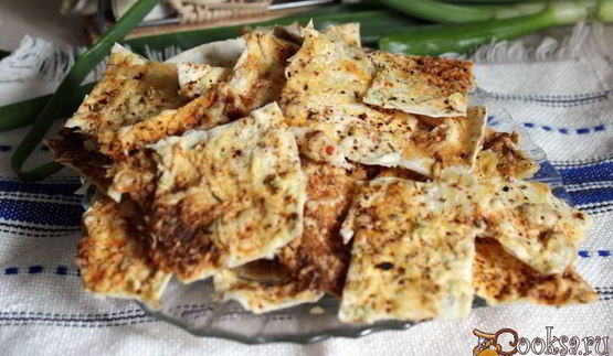 чипсы из лаваша со сметаной и сыром