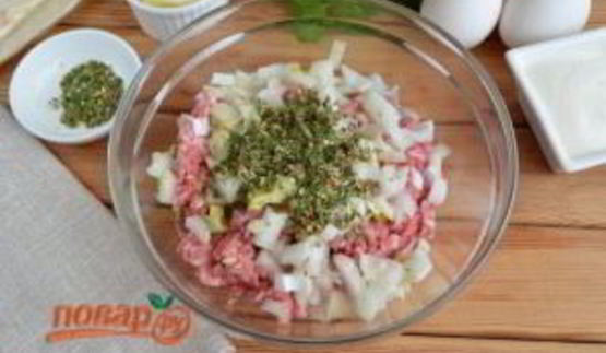 фарш в лаваше по-провански