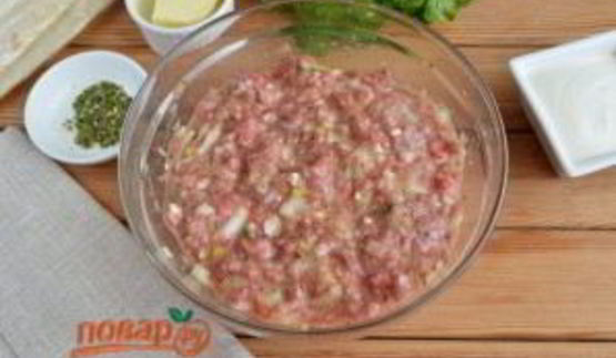 фарш в лаваше по-провански