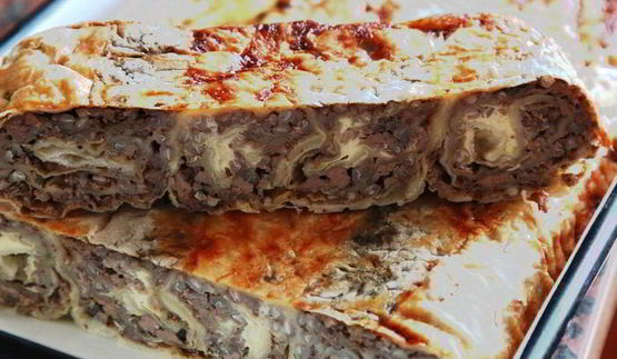 гречка с куриной печенью в лаваше