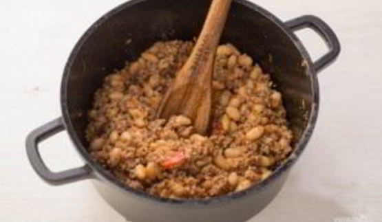 конвертики с фаршем и фасолью в лаваше