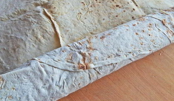 курица с овощами в лаваше