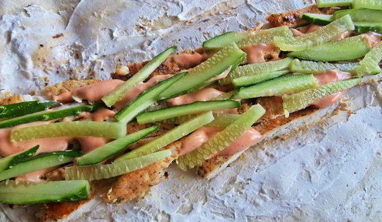 курица с овощами в лаваше