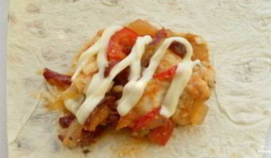 лаваш обжаренный с начинкой