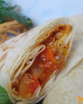 Лаваш с баклажанами