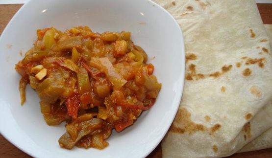 лаваш с баклажанами