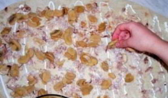 лаваш с грибами и курицей