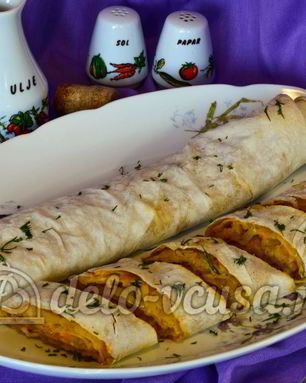 Лаваш с капустой в духовке