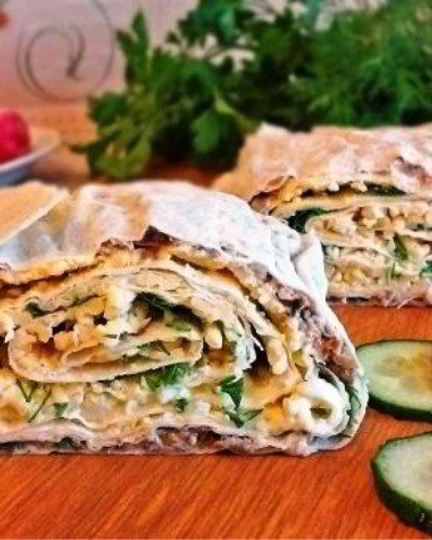 Рецепт лаваша с консервами