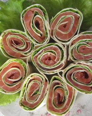 Лаваш с красной рыбой