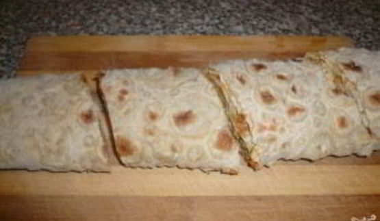 лаваш с курицей и морковкой