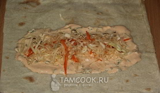 лаваш с курицей и овощами