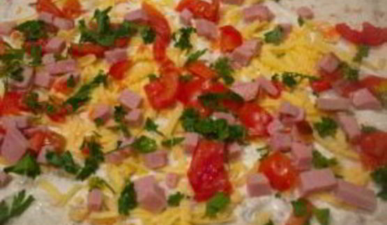 лаваш с начинкой, жаренный на сковороде